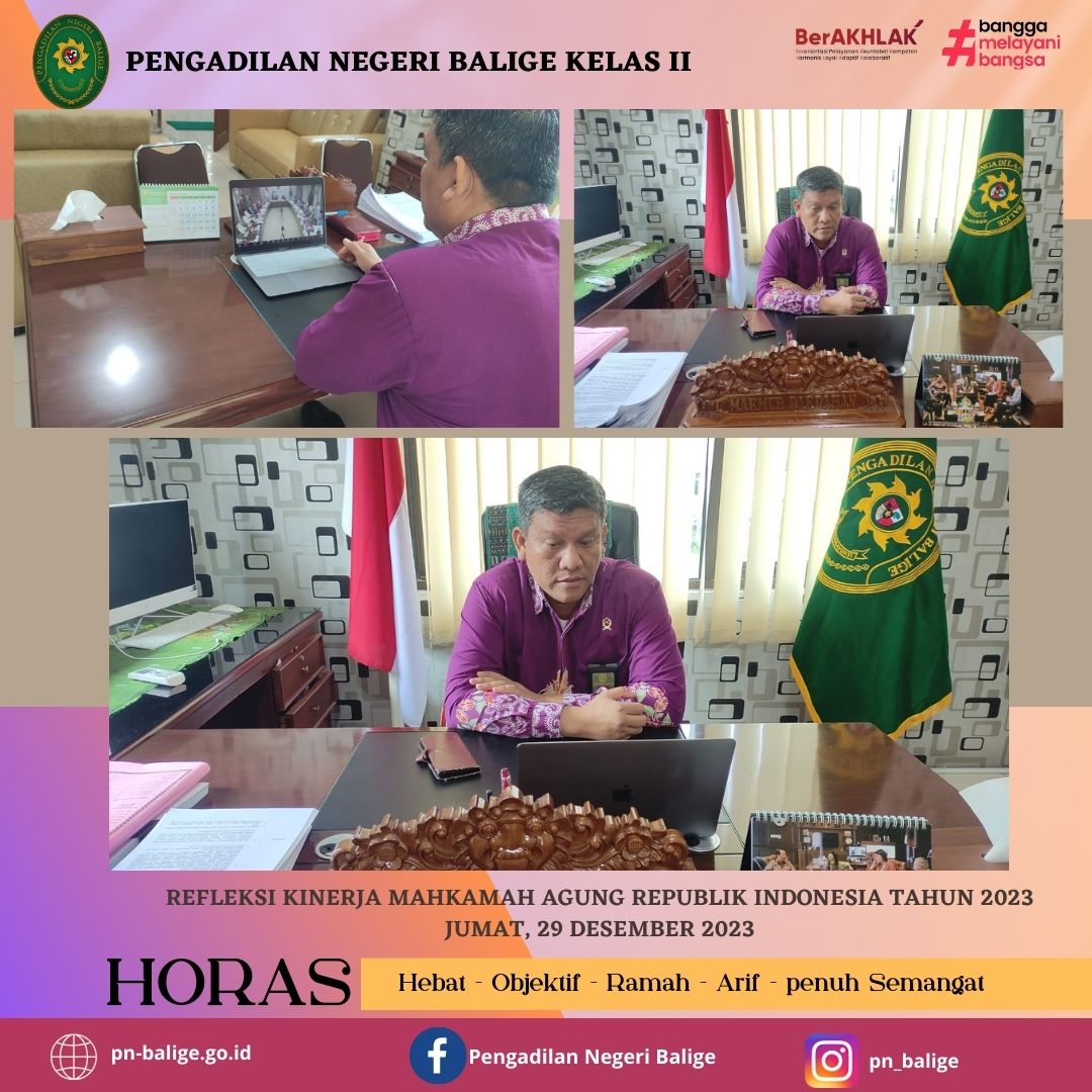 REFLEKSI KINERJA MAHKAMAH AGUNG REPUBLIK INDONESIA TAHUN 2023